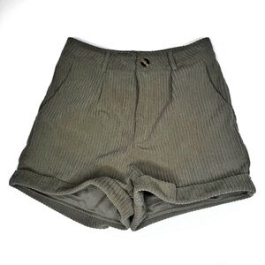 Shein Army Green XS 2 Corduroy Shorts EUC